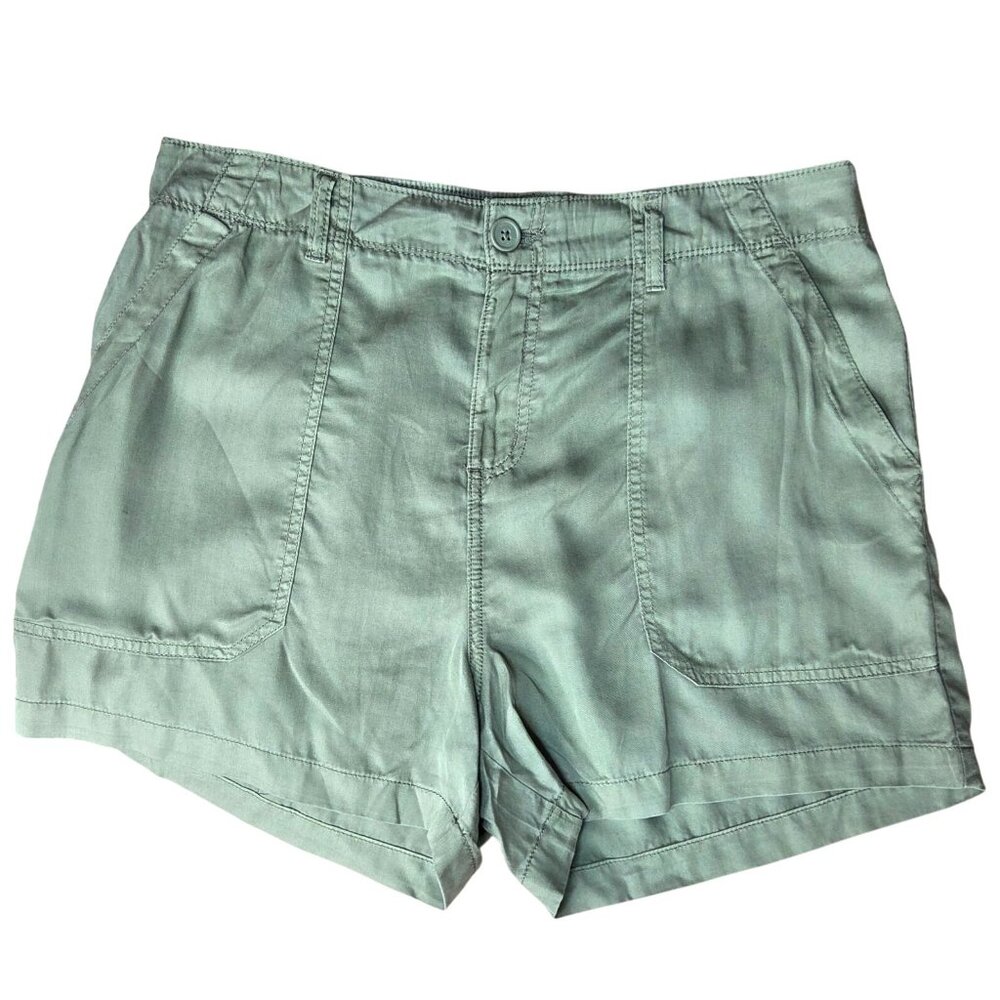 Social Standard by Sanctuary Green High Rise Lyocell Utility Casual Shorts Large